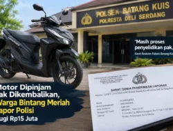 Motor Dipinjam Tak Kunjung Dikembalikan, Warga Bintang Meriah Lapor Polisi