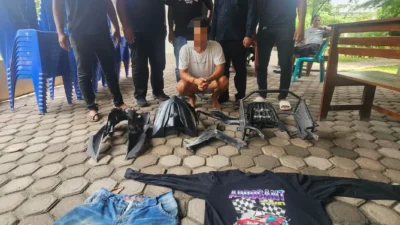Polsek Sei Rampah Ringkus Pelaku Curanmor di Alun-Alun Sergai, Onderdil Disita