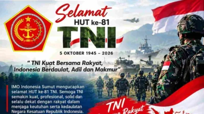 IMO Indonesia Sumut Ucapkan Selamat HUT ke-81 TNI: Kuat Bersama Rakyat, Indonesia Berdaulat