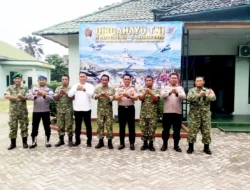 HUT ke-81 TNI, Polsek Jajaran Polres Labusel Sambangi Koramil dan Subdenpom