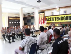 Polisi Bersama Masyarakat, Kapolres Aceh Tenggara Pimpin Anev Mingguan Evaluasi Kinerja Jajaran