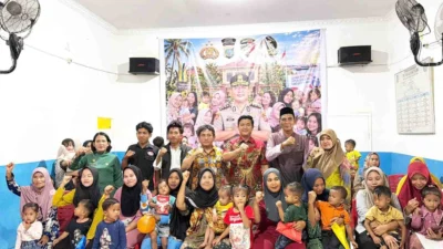 Satreskrim Polres Batu Bara Bagikan Paket Makanan, Dukung Pencegahan Stunting Sejak Dini