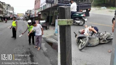 Tabrak Lari di Jalinsum Sergai, Lansia 79 Tahun Tewas di Tempat