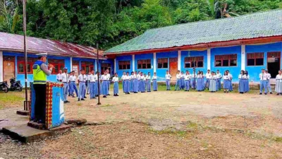 Police Go To School, Satlantas Polres Nias Selatan Edukasi Pelajar SMK BNKP Lahusa tentang Keselamatan Berlalu Lintas