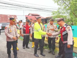 Kapolres Binjai Tinjau Lokasi Banjir di Kelurahan Setia, Debit Sungai Mencirim Berangsur Normal