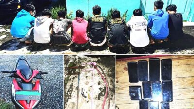 Tim LIBAS Polres Binjai Gagalkan Rencana Tawuran, Sembilan Remaja Diamankan Bersama Senjata Tajam
