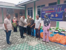 Sambut HUT ke-11, Media Buser Bhayangkara 74 Salurkan 81 Paket Sembako dan Santunan di Kundur Utara