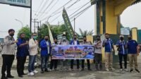 Pemuda Muhammadiyah dan GAMKI Labuhanbatu Kompak Turun Jalan Bagikan 1.000 Masker Gratis Imbas Asap Karhutla Makin Pekat